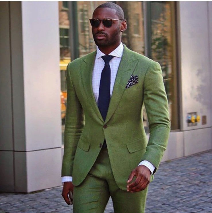 Men's two piece Green Suit – Blaze Beauty Boutique B3